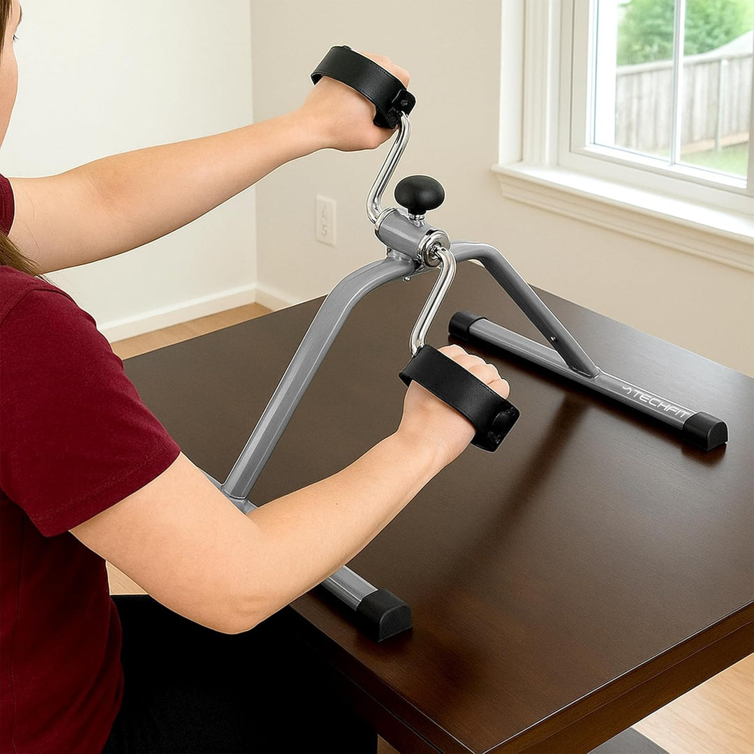 Techfit Pedal-Ausbilder, Mini-Heimtrainer für Heim und Büro, leichte Trainingsmaschine für Arme und