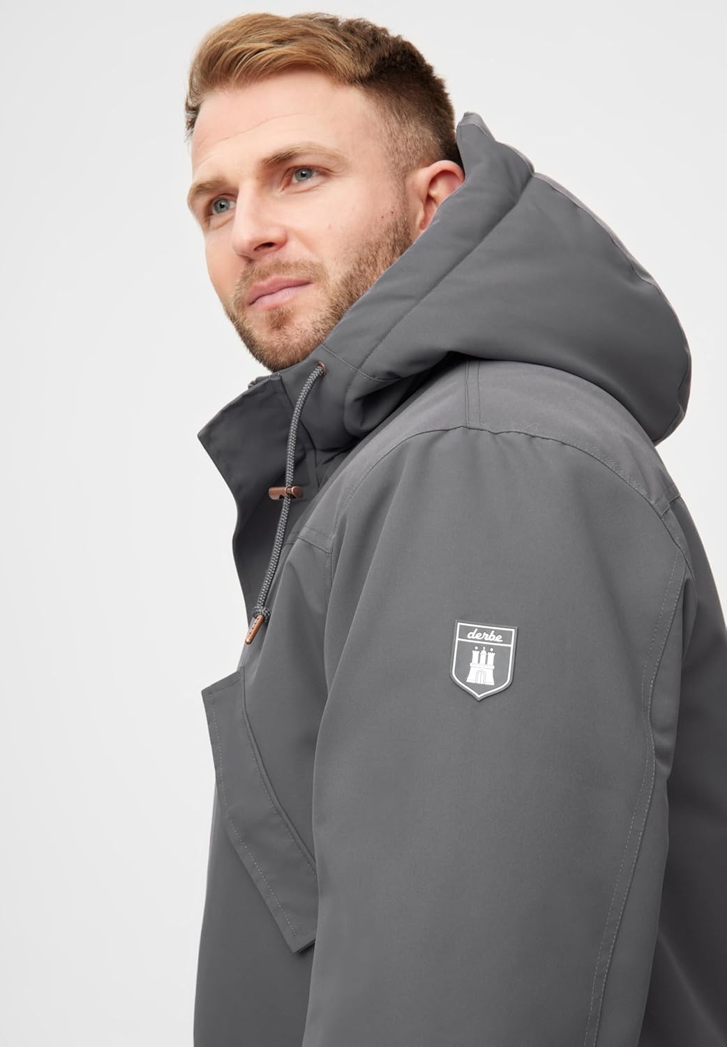 derbe Herren Regenjacke Winter Friese Festholm | Wintermantel | Parker | Hamburg M Lava Smoke, M Lav