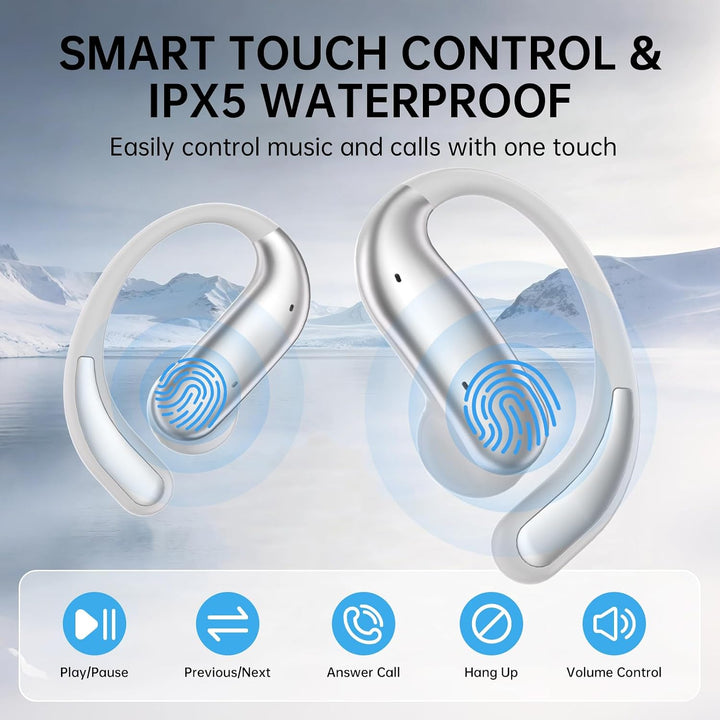 i70 Open-Ear-Ohrhörer Bluetooth 6.0 Kabellose Ohrhörer mit Ohrbügeln, Leichte &amp; Bequeme Sport-Open-E