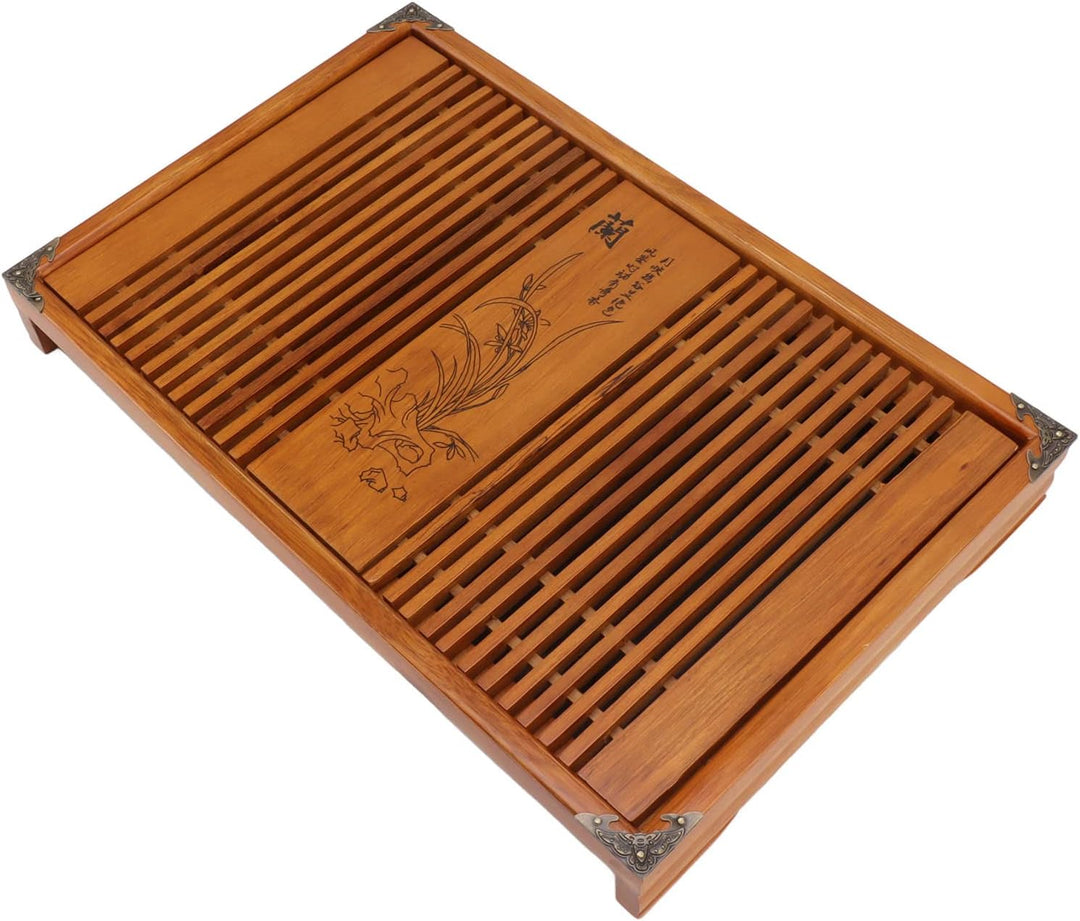 Elegantes Traditionelles Gongfu-Teetablett mit Wasserspeicher und Abflussrohr, Hervorragend Zum Serv