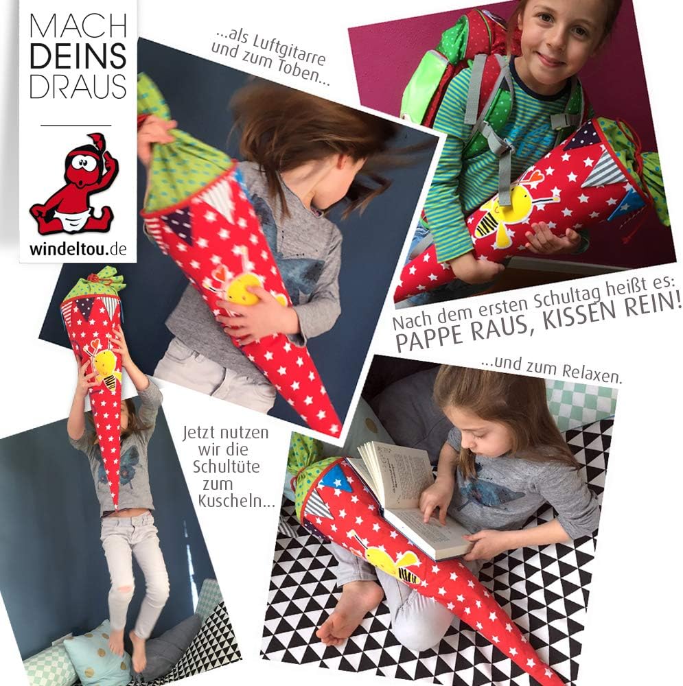 Hochwertige 85 cm Schultüte, Zuckertüte in LILA | Start deiner Kreativität | Ideal zur Gestaltung mi