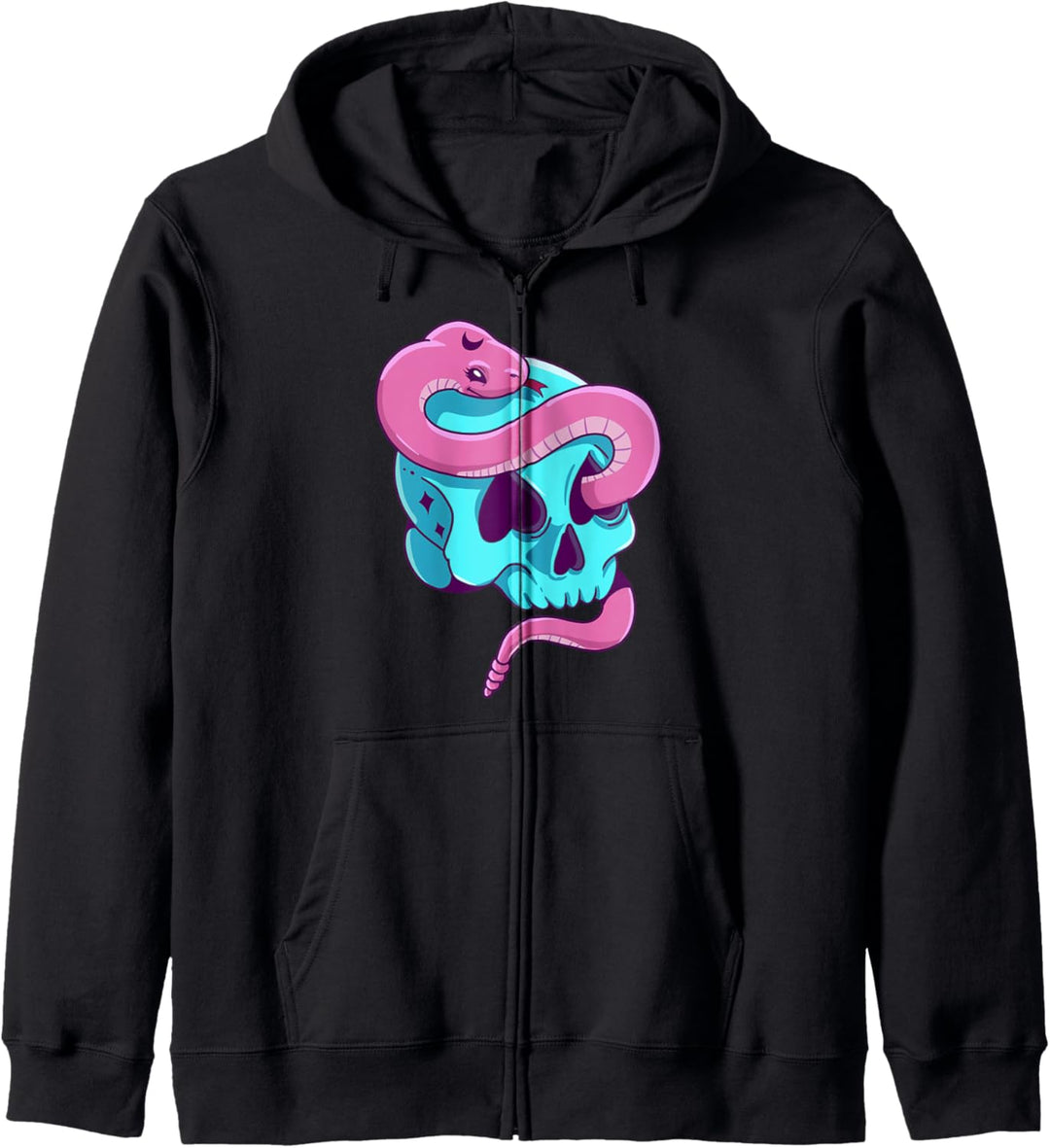Schädel und Schlangen Pastell Goth Geschenk Kapuzenjacke