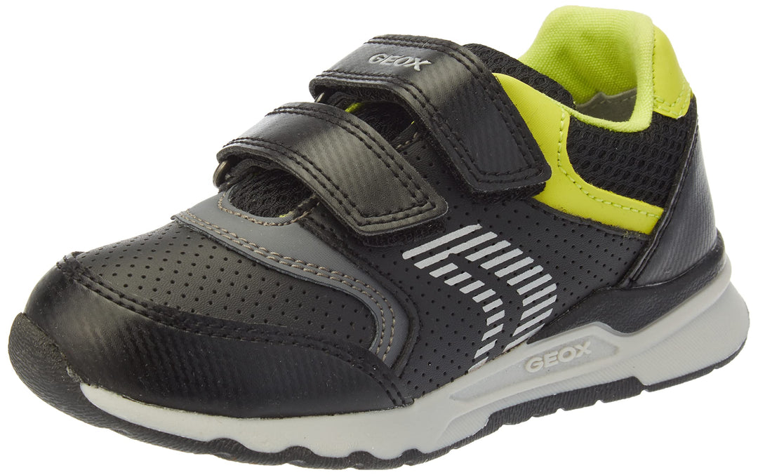 Geox Jungen B Pyrip Boy A Sneakers 21 EU Black Lime Green, 21 EU Black Lime Green