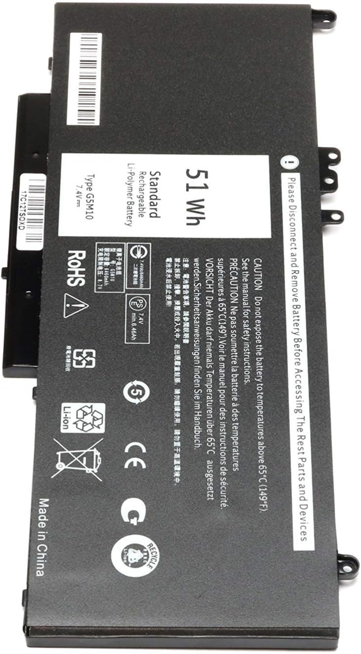 ASKC 51WH G5M10 Laptop Akku für Dell Latitude E5450 E5550 Notebook 15.6" Series 8V5GX R9XM9 WYJC2 1K