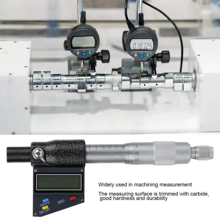 Digitales Mikrometer 0-25mm, Elektronisches Messgerät, Hartmetall-Messfläche, Präzise Aussenmessung