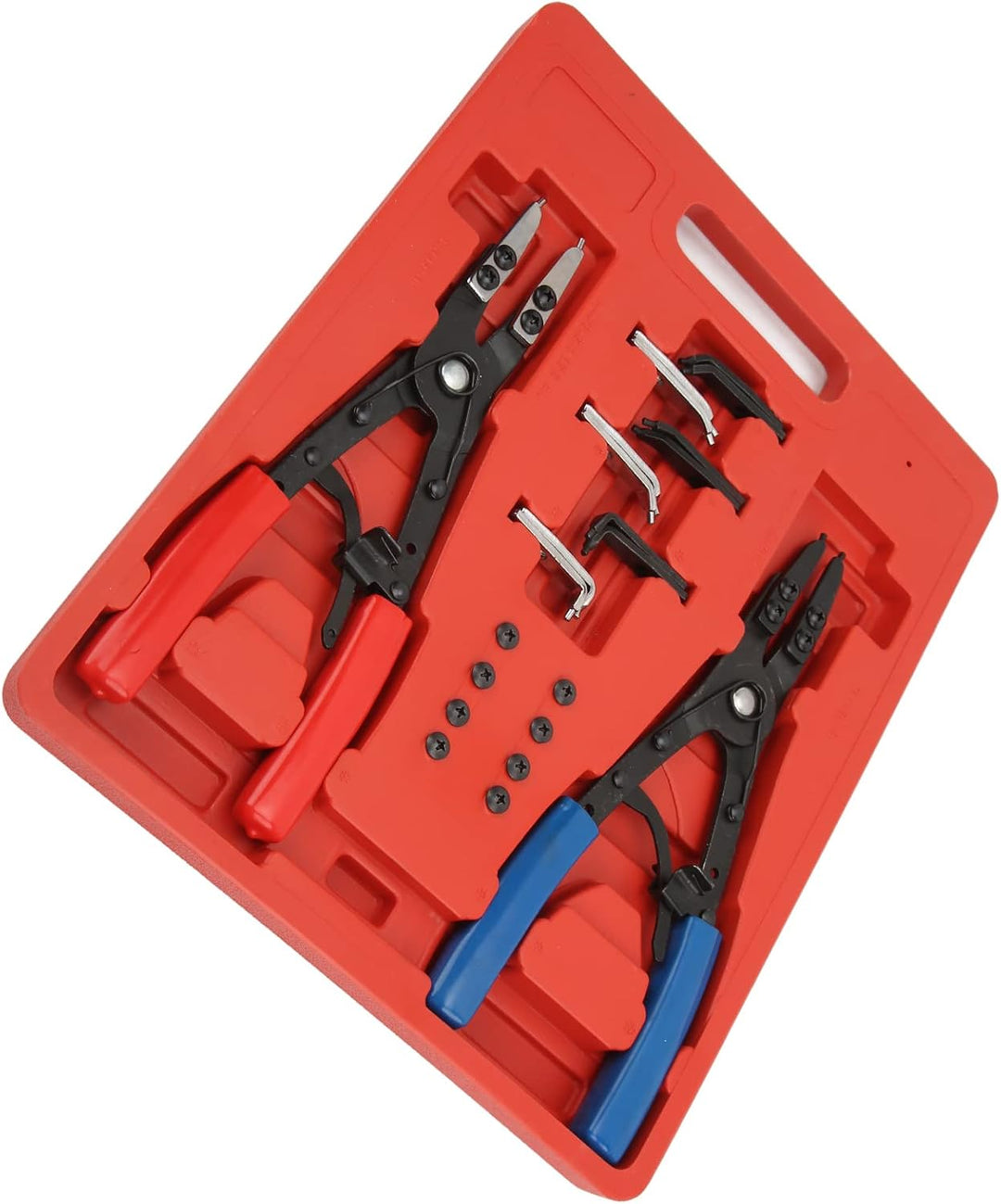 Seegeringzange Gross,Snap Ring Plier Set,Seegeringzange,Auto-Wartungswerkzeuge 2Pcs Heavy Duty Inter