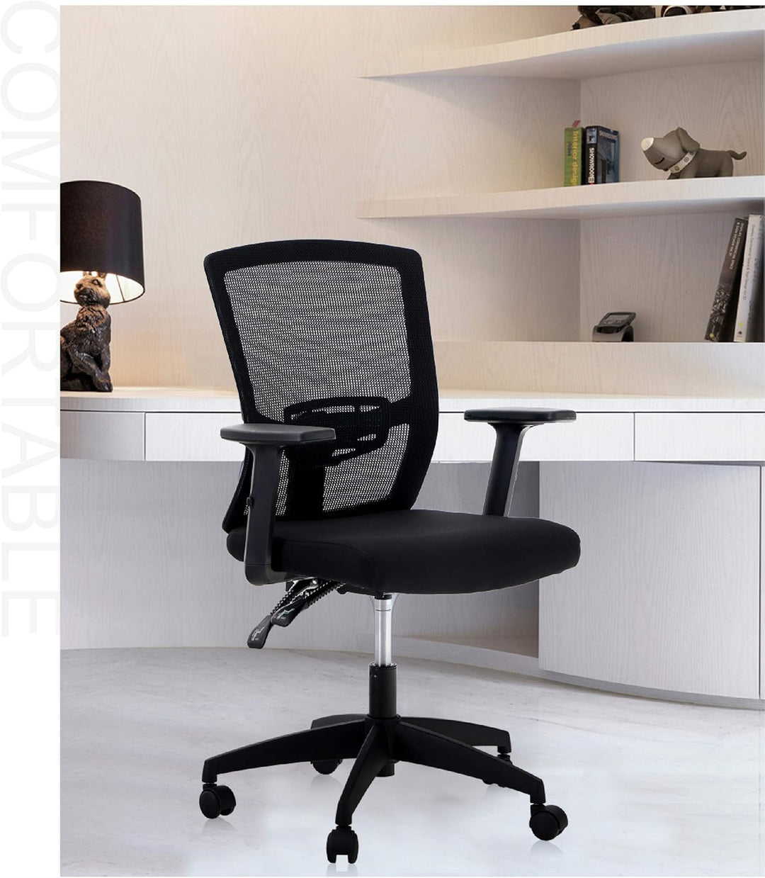 ALPHA HOME Bürostuhl Ergonomischer Schreibtischstuhl Höhenverstellbar Drehstuhl Ergonomisch Computer