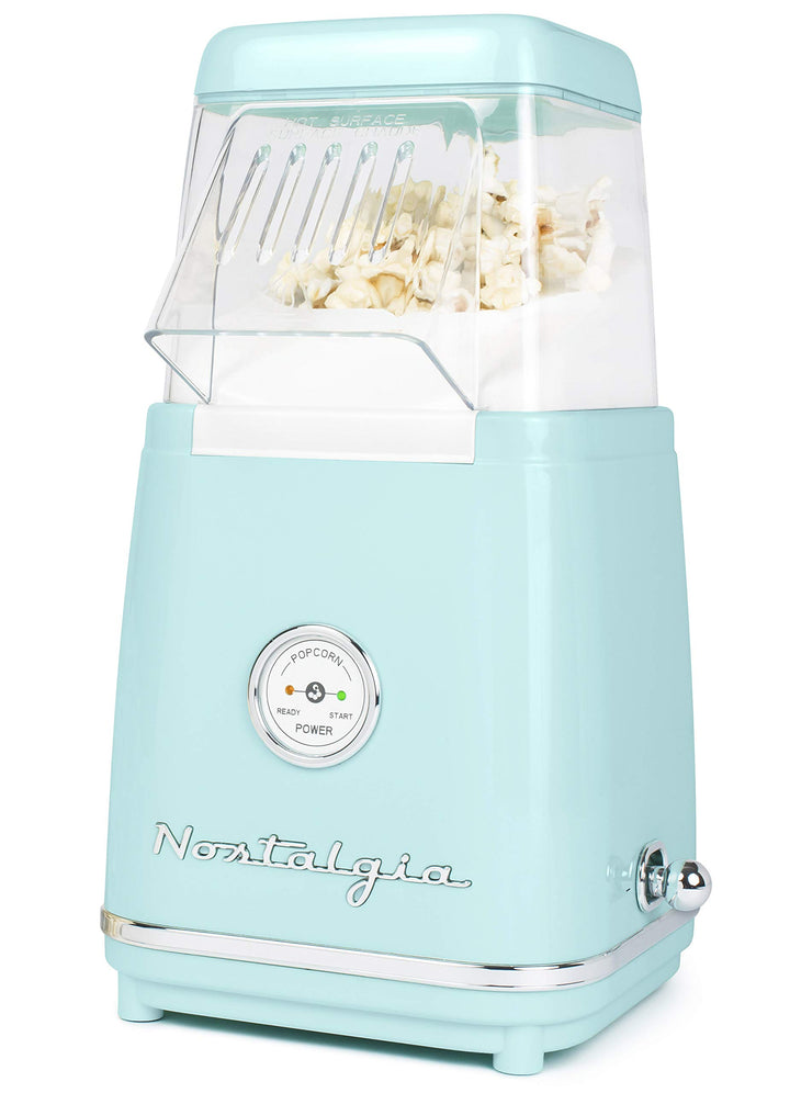 Nostalgia CLHAP12AQ Classic Retro Healthy Heissluft-Tisch-Popcorn-Maker, macht 12 Tassen, mit Kernel