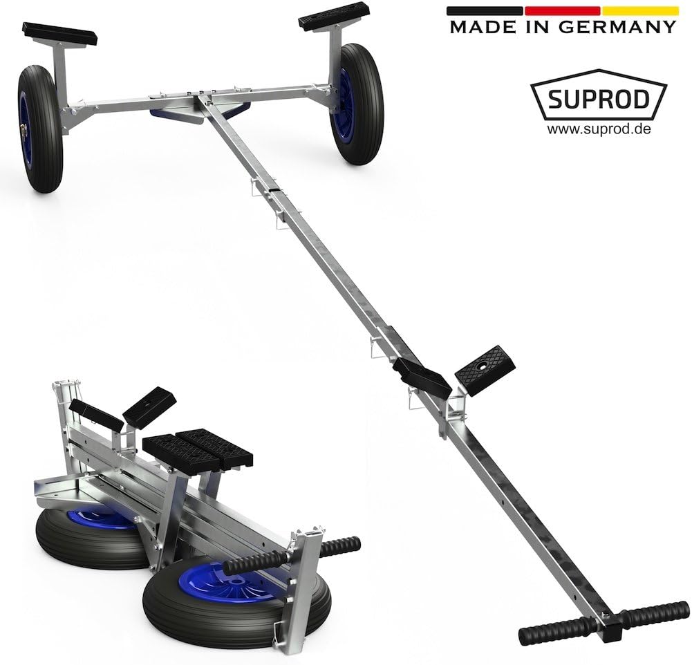 SUPROD Faltbarer Bootswagen, Slipwagen, Handtrailer, TR350 Tr350-b (Schwarz/Blau), Tr350-b (Schwarz/
