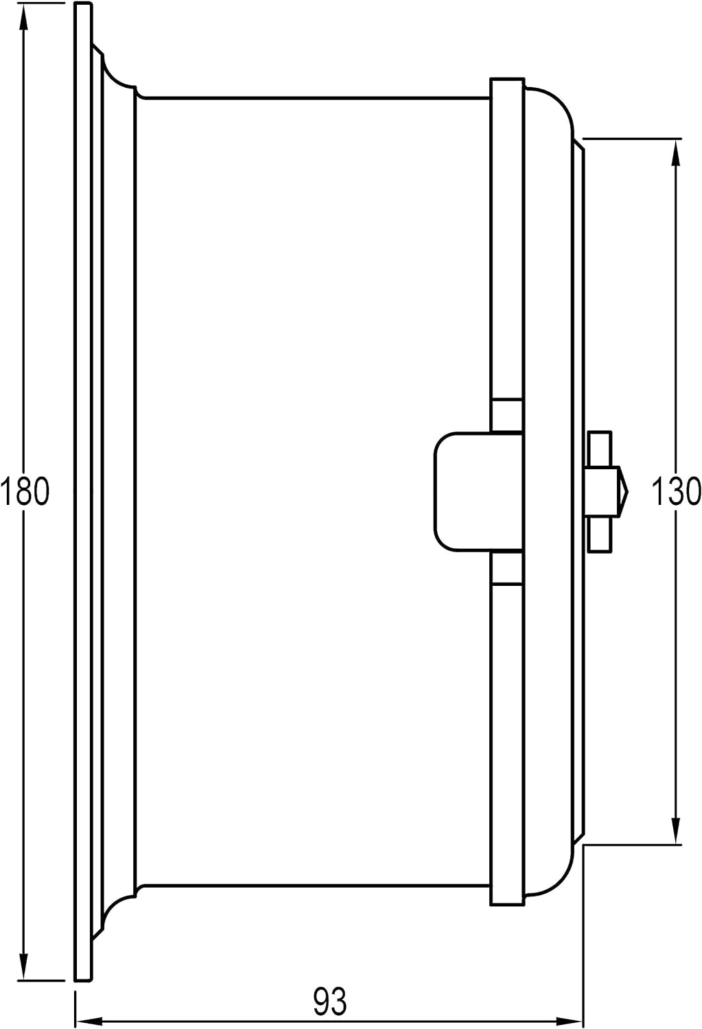 Delite 480CS Schatz Royal Glasenuhr Quarz römisch Messing B x H: 180 mm x 93 mm