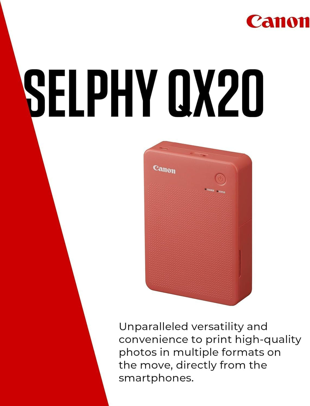 Canon Selphy QX20 Rot + XC-20L Vol. 20 Farbtinte/Etikettenset Selphy QX20 Red + XC-20L vol 20 Colour