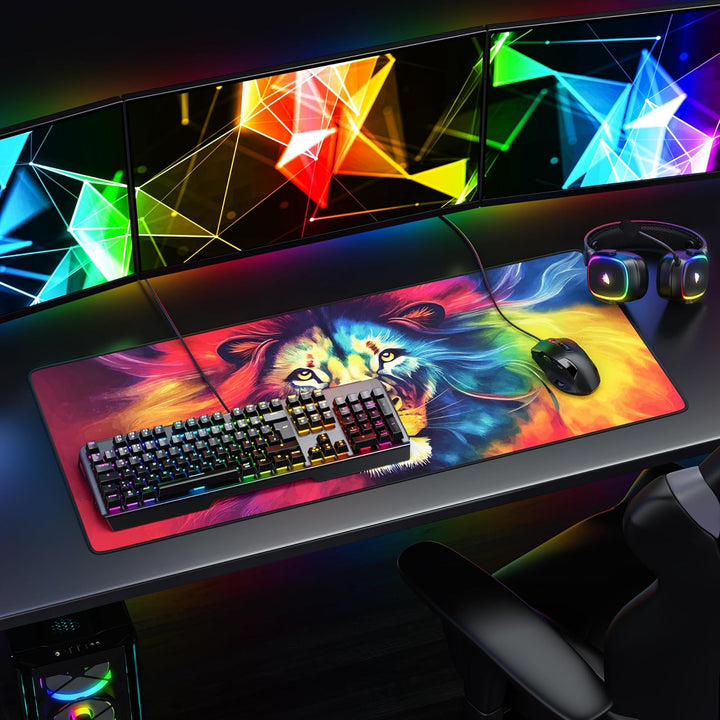 TITANWOLF - XXL Speed Gaming Mauspad 900 x 400mm - XXL Mousepad - Tischunterlage Large Size - verbes