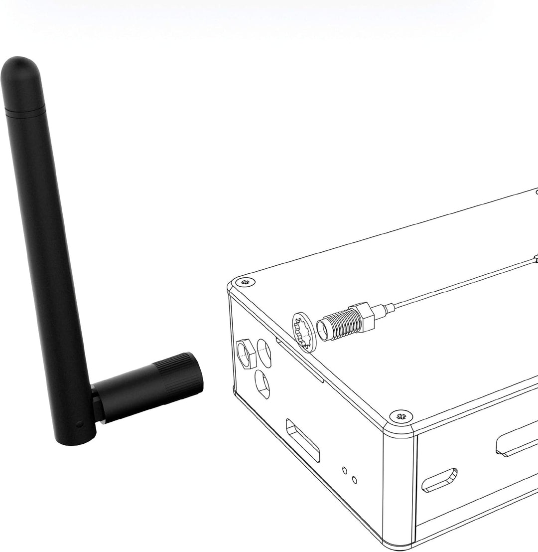 Akasa Omni-Direktionale Tri-Band Wi-Fi Antenne, RP-SMA Male, 2 Stück, 2dBi, Konform mit IEEE 802.11a