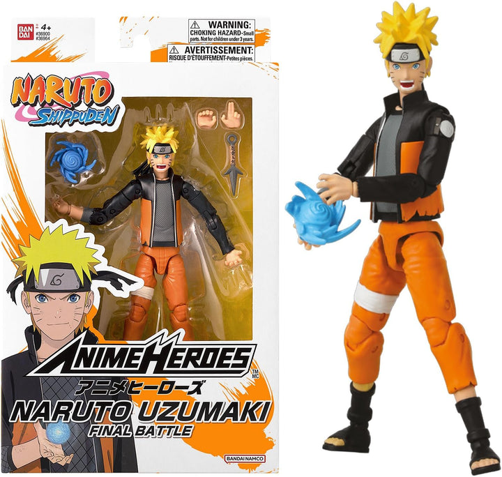 Bandai – Anime Heroes – Naruto Shippuden – Anime Heroes Figur 17 cm – Naruto Uzumaki (Final Battle)