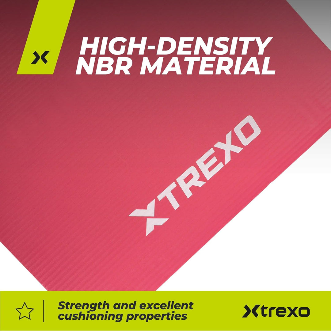 TREXO NBR Übungsmatte in Hellrosa 183 x 61 cm Material von aussergewöhnlicher Haltbarkeit und Flexib