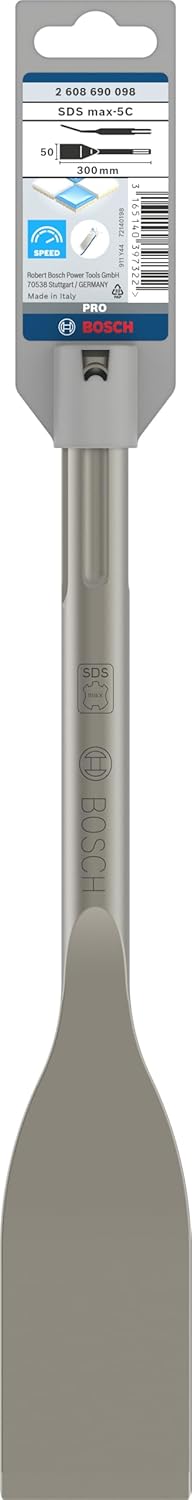 Bosch 1x PRO SDS max-5C Fliesenmeissel (für Fliesen, Fliesen, Ø mm, Professional Zubehör Bohrhammer,