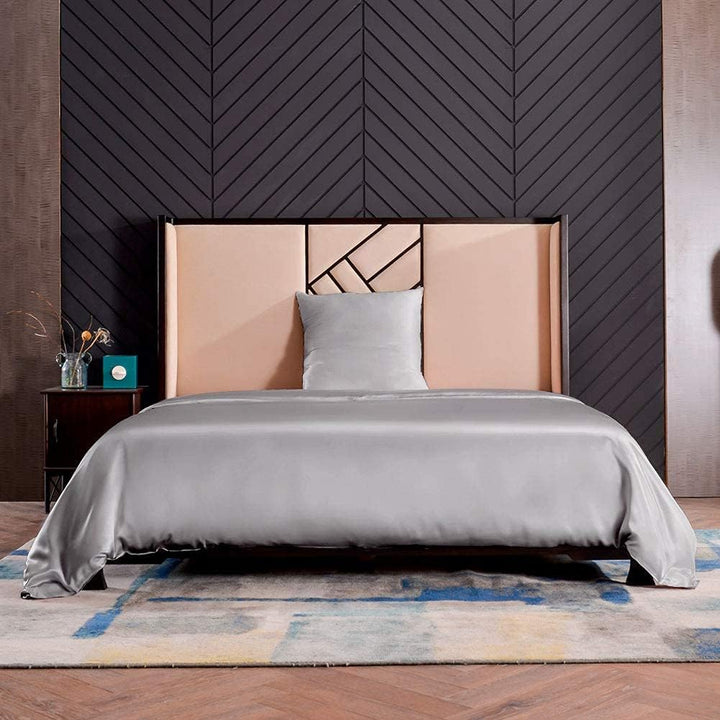 THXSILK Seidenbettwäsche Set 2 teilig, Bettbezug 135 x 200 cm und 80 x 80 cm Kissenbezug, Hypoallerg