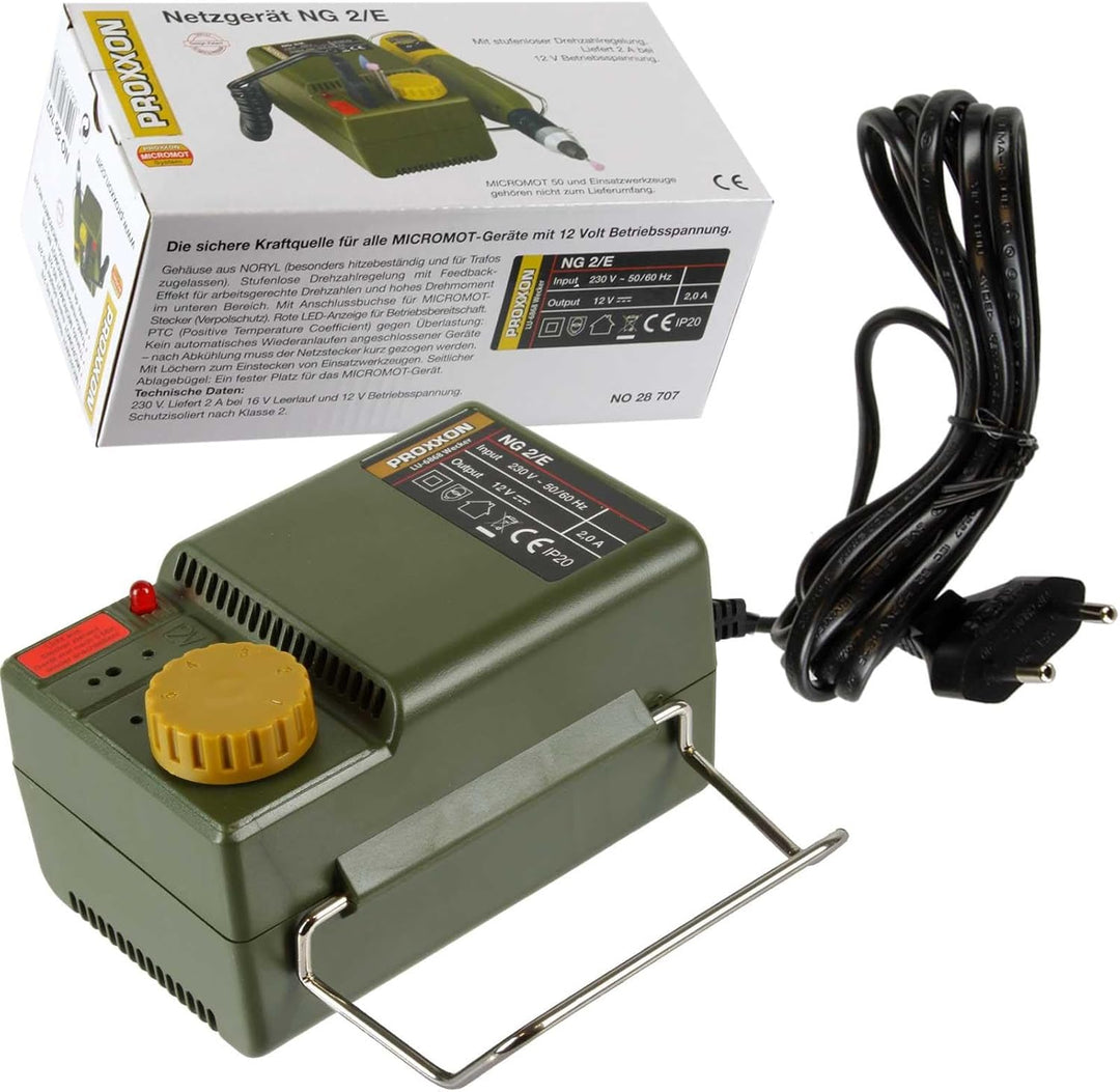 Proxxon Ng 2/E Regelbar 12V 2A Netzgerät Netzteil Trafo für Micromot Gräte