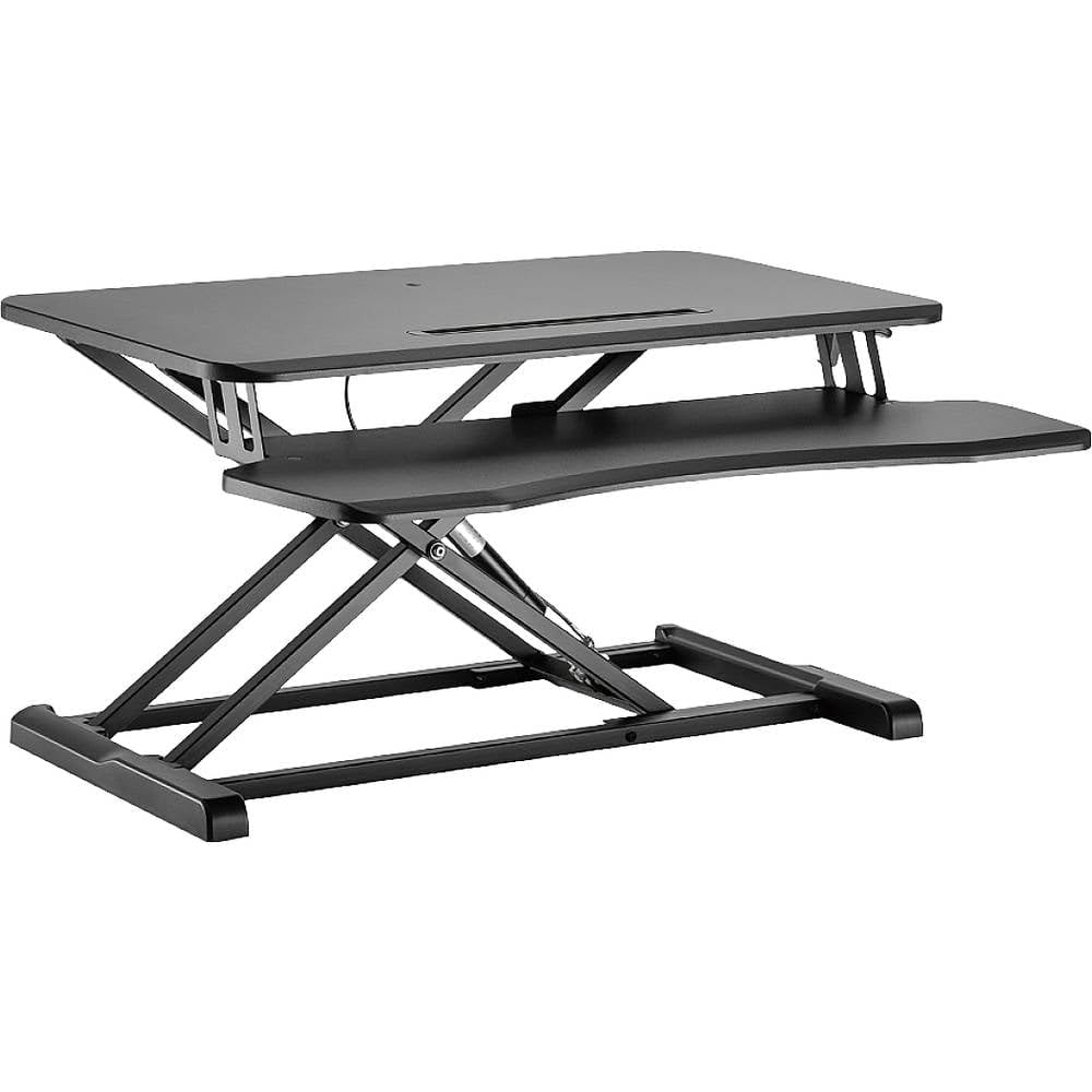LogiLink EO0033 - Verstellbarer Schreibtischaufsatz mit Tastaturablage mit Gasdruckfeder + eingebaut