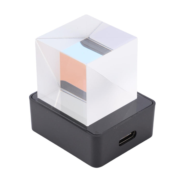 Denash Holografischer Kristallwürfel, 3D-Display und Wetteruhr mit GIF-Animationsfotoalbum und Count