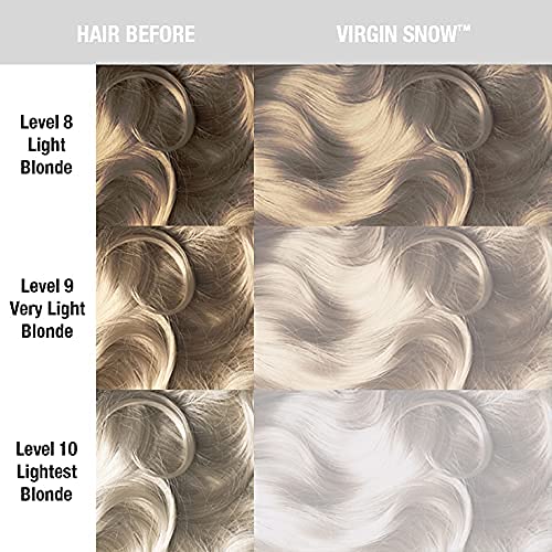 Manic Panic Virgin Snow Classic Creme, Vegan, Cruelty Free, Hair Toner, Eliminates Brassy Tones, 118