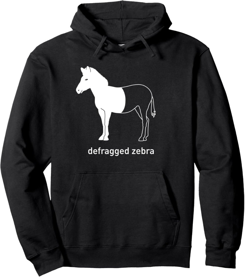 Defragged Zebra IT Admin Gamer Computer Informatik Geek Pullover Hoodie