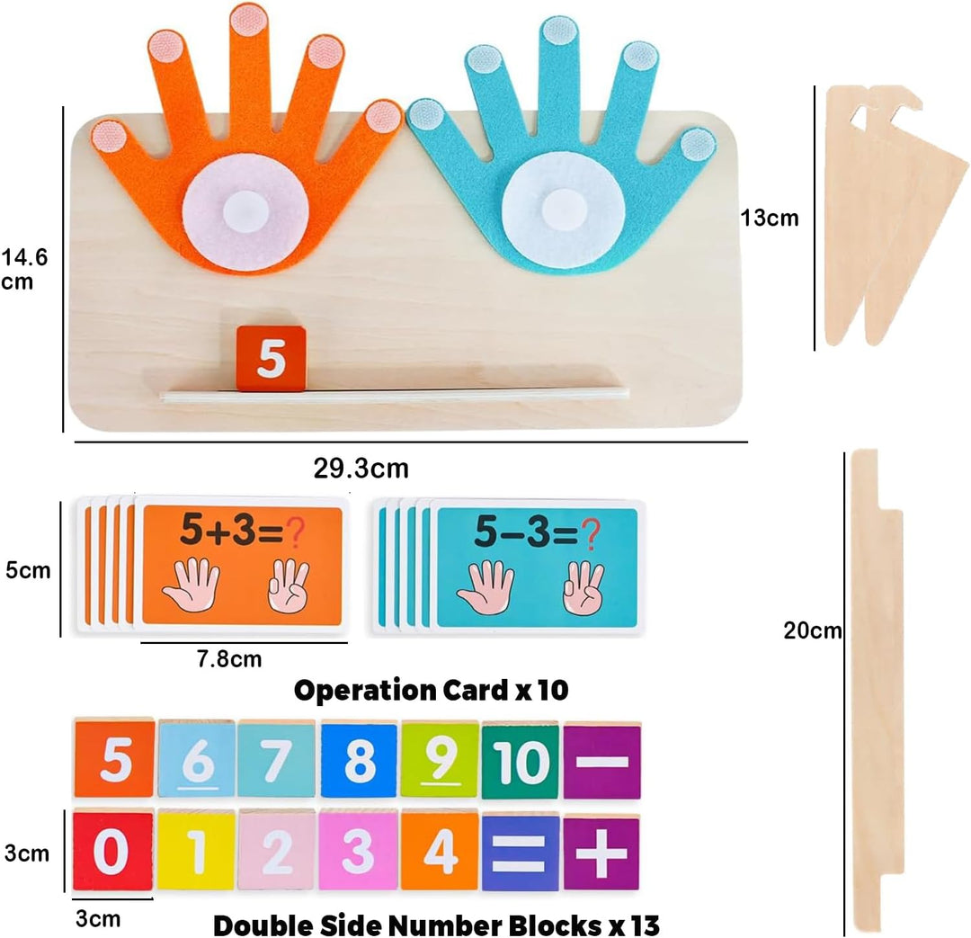 Holz Mathe Spielzeug Zählen Lernen für Kinder,Mathe Montessori Spielzeug Spiele,Lernspiele Kinderspi