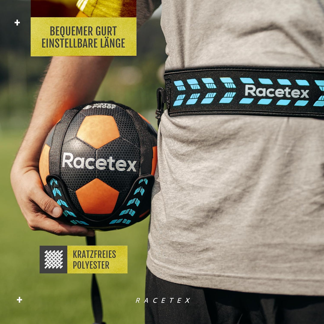 Racetex Fussballtrainer mit Schnur [EINSTELLBARE LÄNGE] - Das perfekte Trainingsgerät für Fussballer