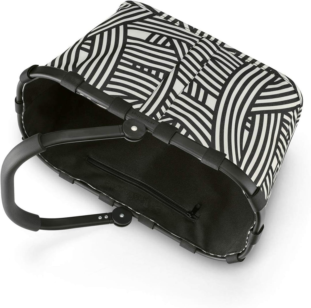 reisenthel carrybag Frame Zebra – Stabiler Einkaufskorb mit viel Stauraum und praktischer Innentasch