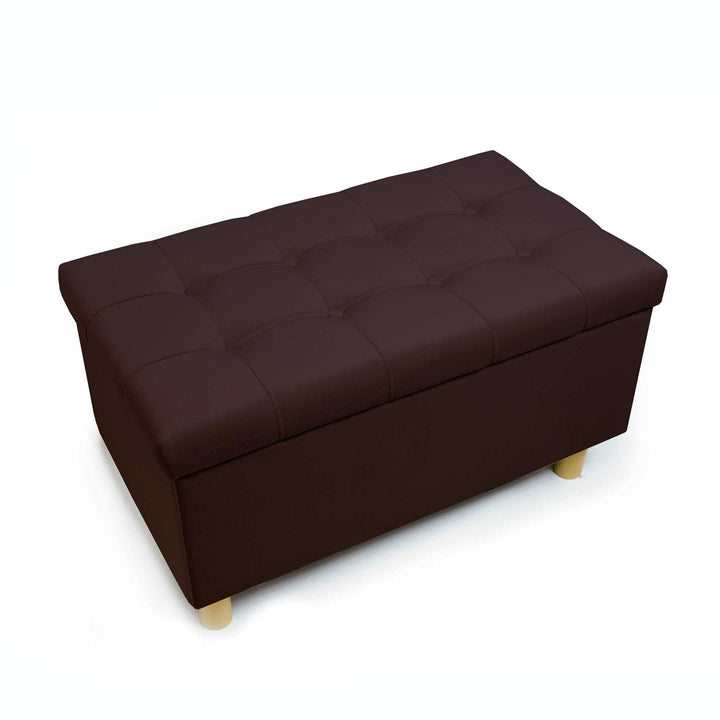 Comfort-Pur Leon Sitzbank Sitzpuff Pouf Sitztruhe mit Stauraum Aufbewahrungsbox (Brown) Braun, Braun