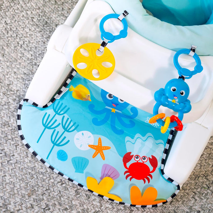 Baby Einstein Sea of Support 2-in-1 Sit-Up Bodensitz, mit abnehmbarem Tablett und Spielzeug