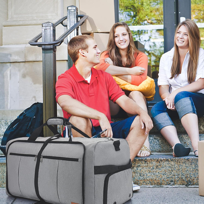 Urtala Faltbare Reisetasche für Herren & Damen, 100L Gross Weekender Übernachtungstasche mit Schuhfa