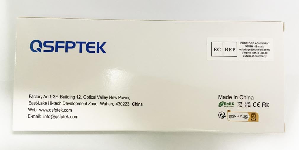 QSFPTEK 4Pack 1000BASE-LX/LH Gigabit SFP Modul, 1.25G SFP 1310nm 10km DDM LC Port Single-Mode Mini-G