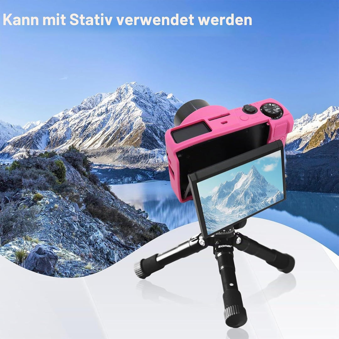 Rieibi Silikon-Schutzhülle für Canon G7X Mark III Hülle, G7X Mark III Zubehör mit 2 Stück Displaysch