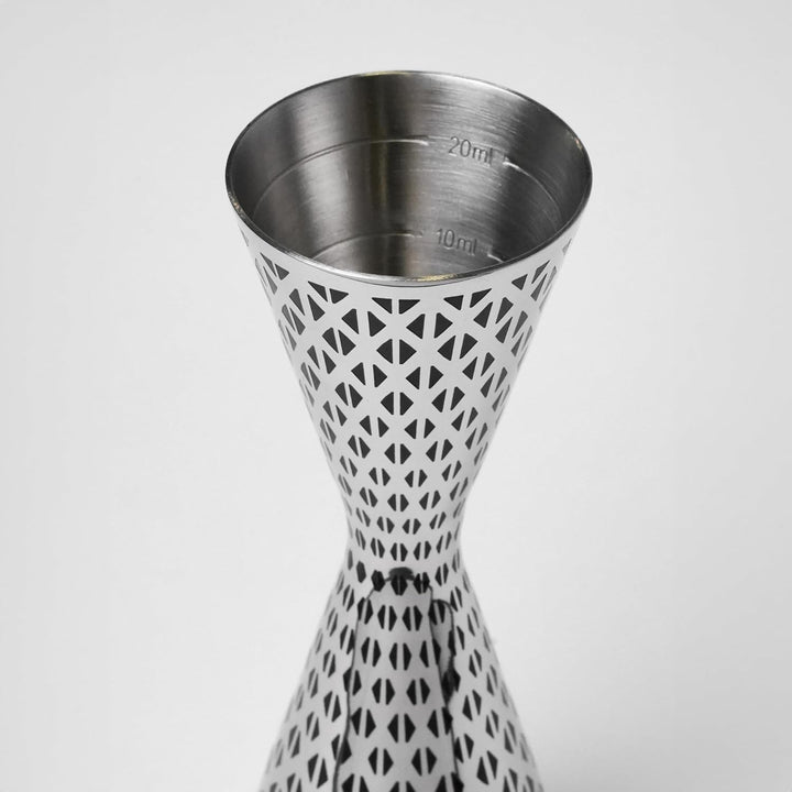 Kidia Doppel Jigger - Doppelter Cocktail-Messbecher mit - 304 Edelstahl mit Chromüberzug, silberner