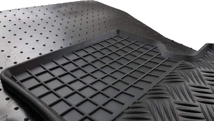 ilTappetoAuto® RIGUM904468 Fussmatten aus echtem Gummi, Schwarz