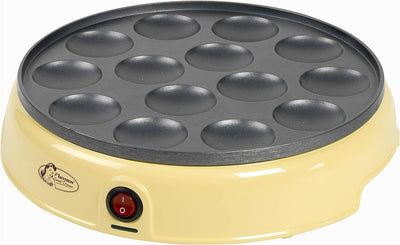 Bestron Poffertjes Maker im Retro Design, Mini Pfannkuchen Automat, mit Antihaftbeschichtung, Sweet