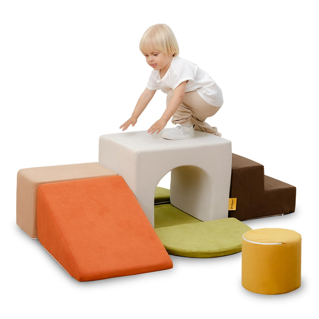 BanaSuper Schaumstoff-Kletterblöcke für Kinder, Schaumstoff Bausteine XXL, EN71-zertifiziert & rutsc