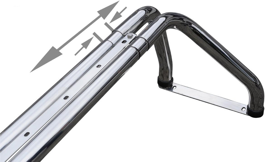 Edelstahl Überrollbügel 76 mm für Pickup's - universell passend - verstellbar passend für Ladefläche