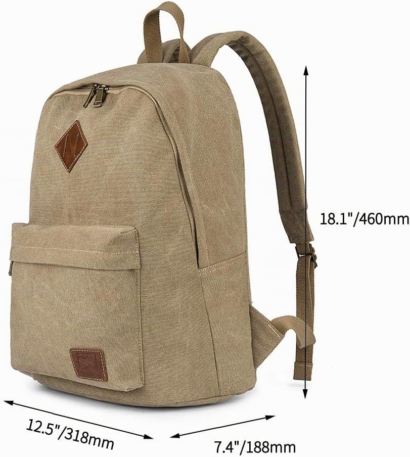 seemeroad Canvas Vintage Rucksack Ultraleichter und Lässiger Rucksäcke Laptop Daypack Schulrucksack