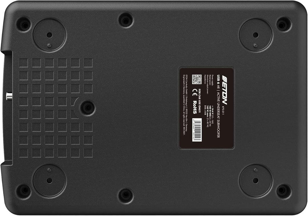 ETON USB 6AR – sehr kompakter 150 mm / 6 Zoll Untersitz Aktiv Subwoofer für PKWs und Reisemobile, le