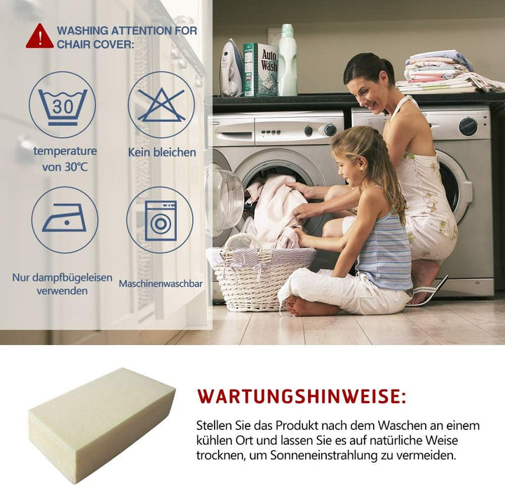 BALCONY &amp; FALCON Trapezförmige Sitzkissen mit Bindebänder in Beige 2er Set: 38– 42 cm grosse Sitzpol
