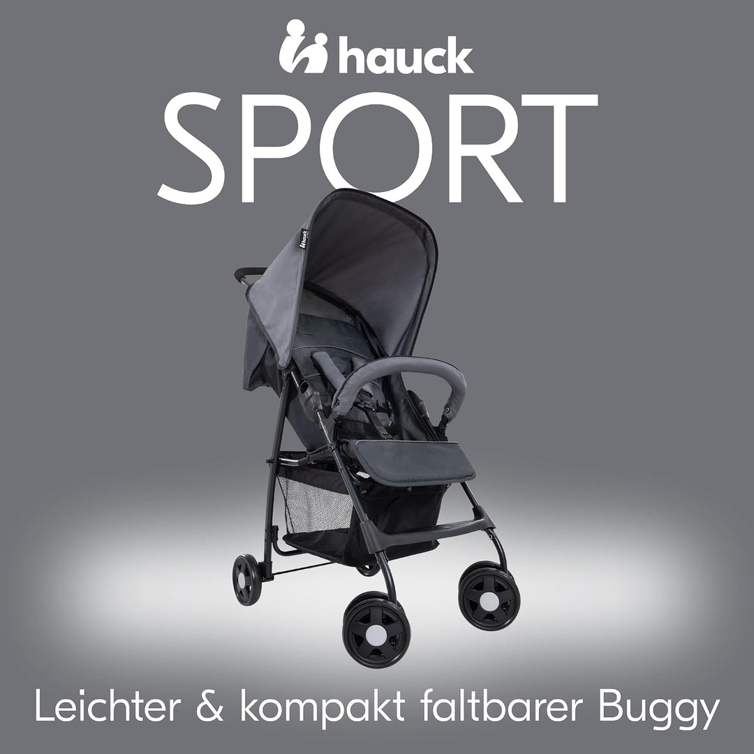 hauck Buggy Sport, Ultra Leicht - nur 5,9 kg, für Kinder bis 15 kg, Klein Zusammenklappbar, Reisebug