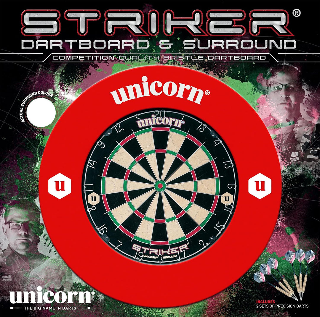 UNICORN Striker Board & Surround Heimdartszentrum Einheitsgrösse Rot, Einheitsgrösse Rot