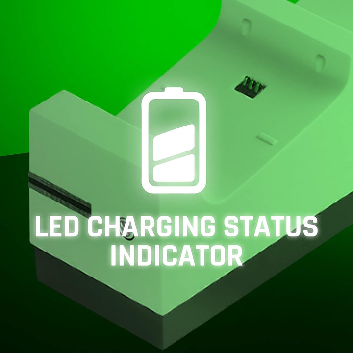snakebyte Xbox One TWIN:CHARGE X - weiss – Ladegerät/Ladestation für Xbox One S/Xbox One X/Xbox One