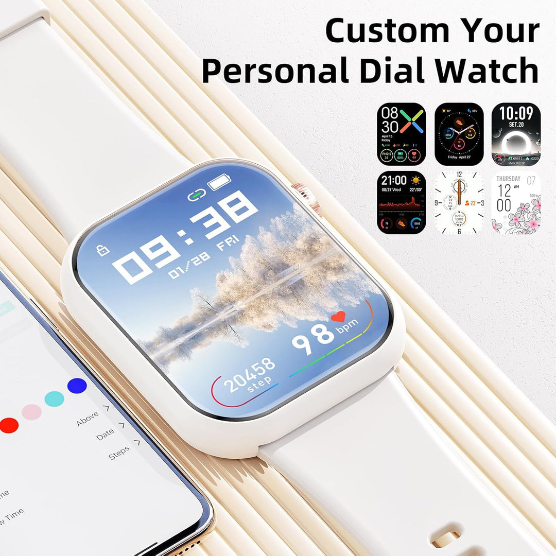 Hwagol Smartwatch Damen Herren, 1.85" Zoll Touchscreen Smart Watch mit Bluetooth Anrufe, Uhr Damen H