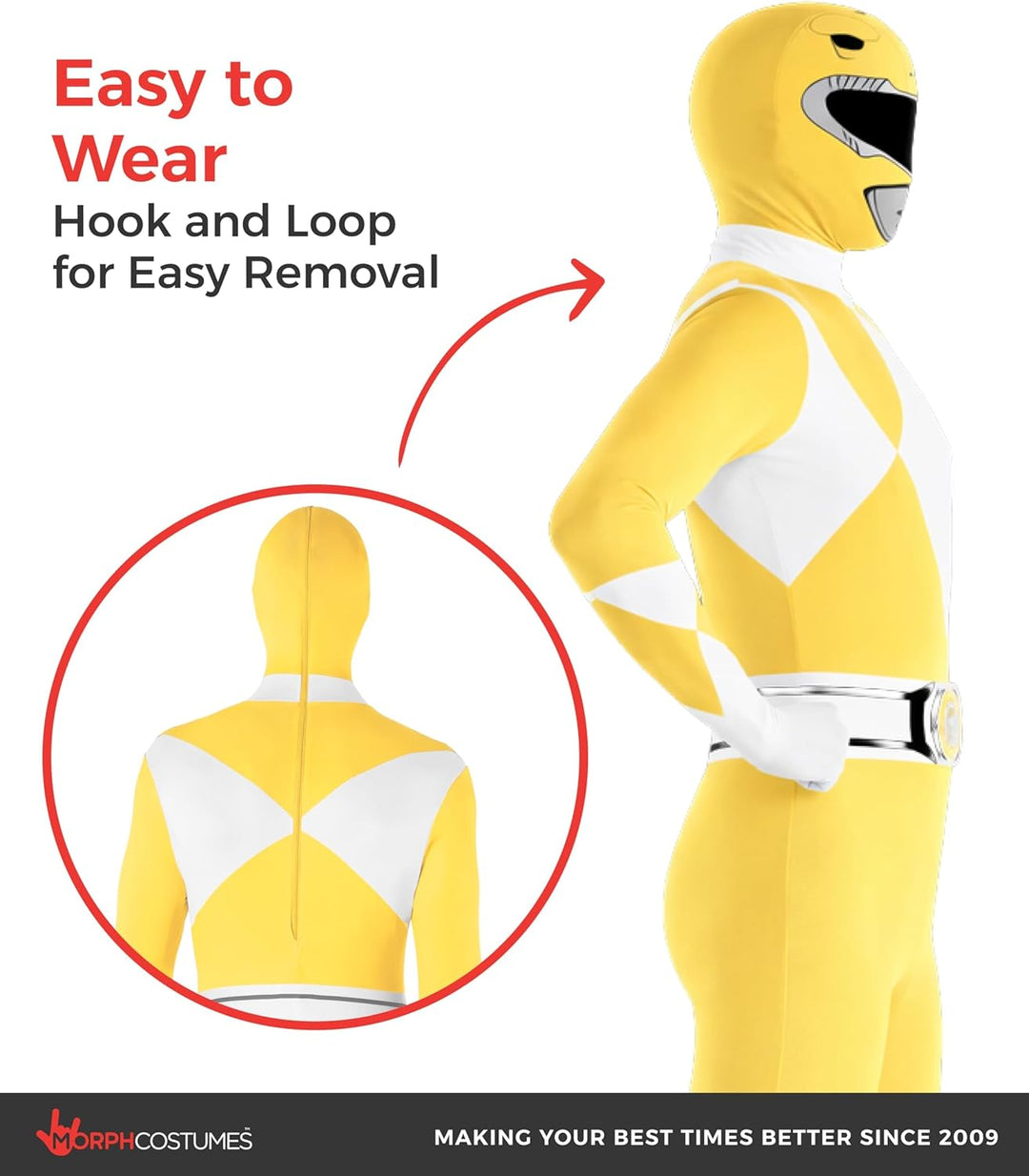Morphsuits Power-Rangers Kostüm Gelb M, Gelb M