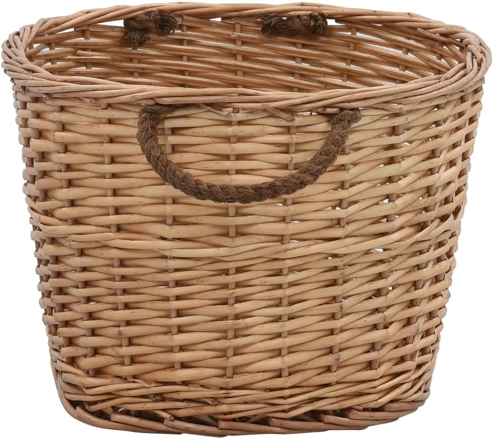 Generisch Holzkorb mit Tragegriffen 56x40x28 cm Natur Weide,Heim &amp; Garten,Zubeh?r f¨¹r Kamine &amp; Holz