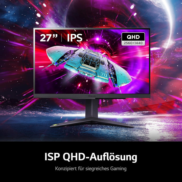 LG Electronics 27GR75Q-B UltraGear Gaming Monitor 27" (68,5 cm), 2.560 x 1.440, 16:9, WQHD 1440p, 99