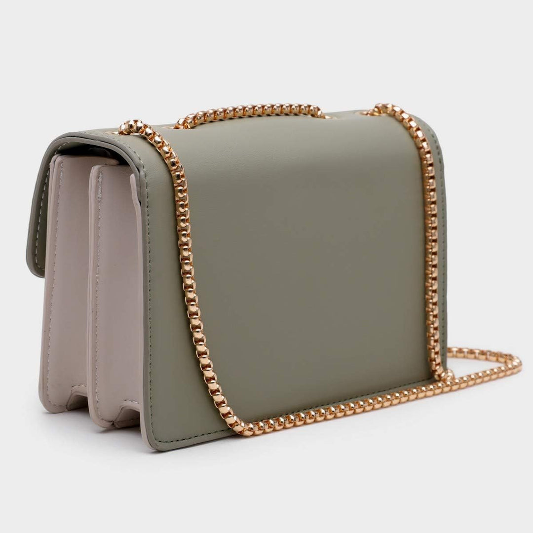 Umhängetasche Damen Leder Kette Schulterriemen Designer Handtaschen Color-Blocking Mode Tasche Schul